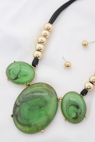 Triple Oval Statement Necklace